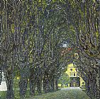 Gustav Klimt Canvas Paintings - Allee im Park von Schloss Kammer